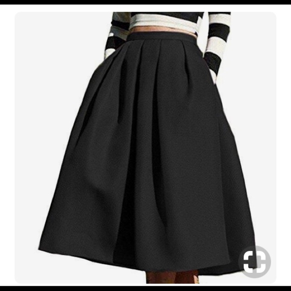 Sale BCBGMaxAzaria Satin Look Black Skirt OBO